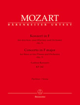 Piano Concerto No. 7 in F Major, K. 242 Study Scores sheet music cover